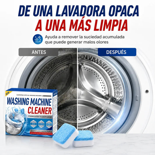 Kit 12 pastillas limpieza profunda lavadora