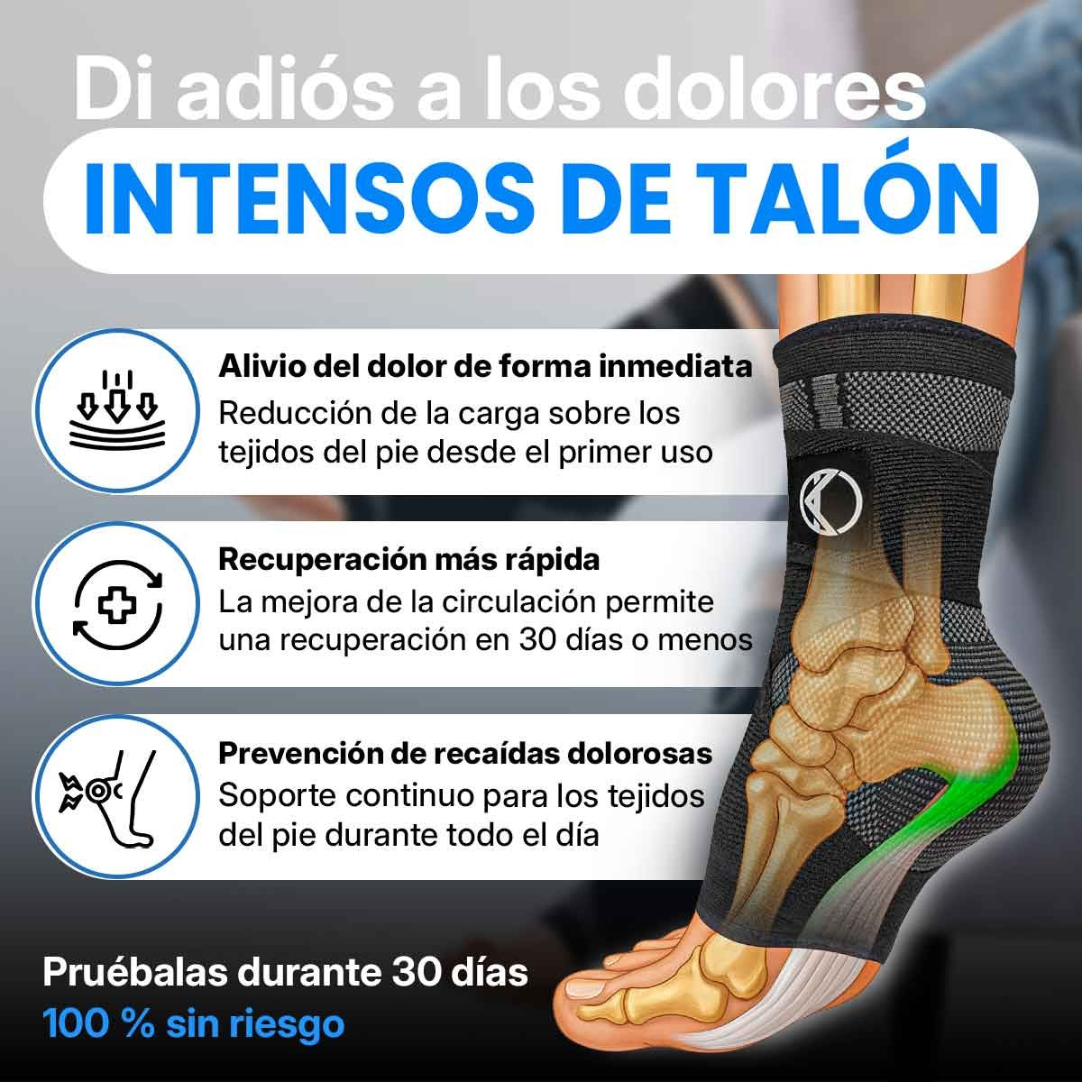 2 Mangas de compresión Coprex® Alivio dolor de pies y talón
