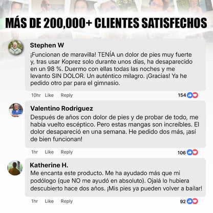 2 Mangas de compresión Coprex® Alivio dolor de pies y talón